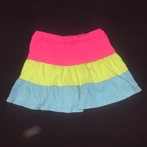 Girls mini skirt with built-in shorts